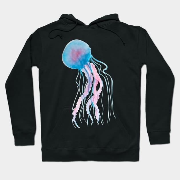 Watercolor Jellyfish Hoodie by BeatrizAmazonas